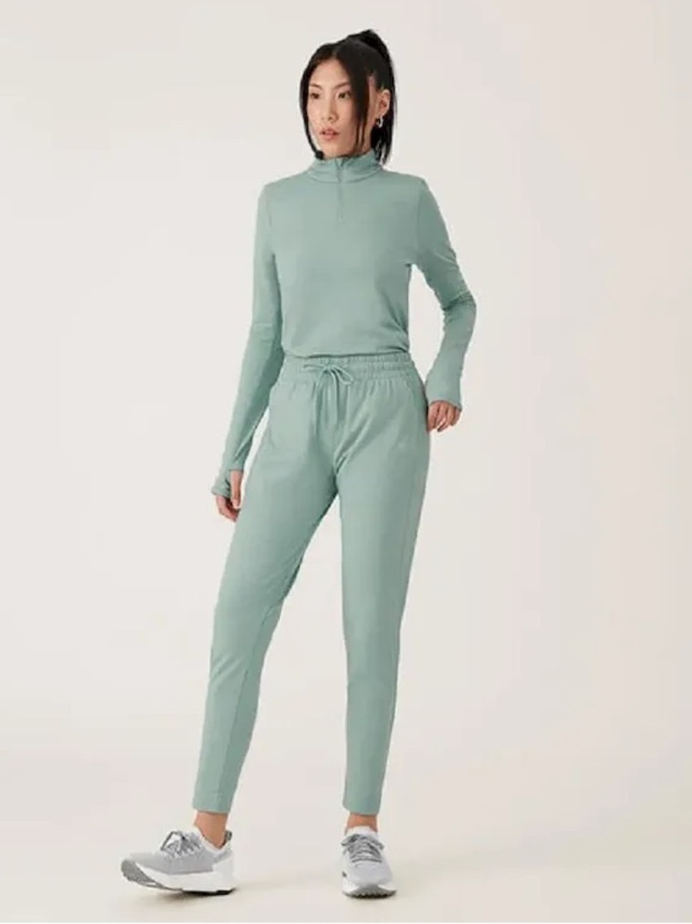 allbirds Women's High-Rise Drawstring Joggers in Sage